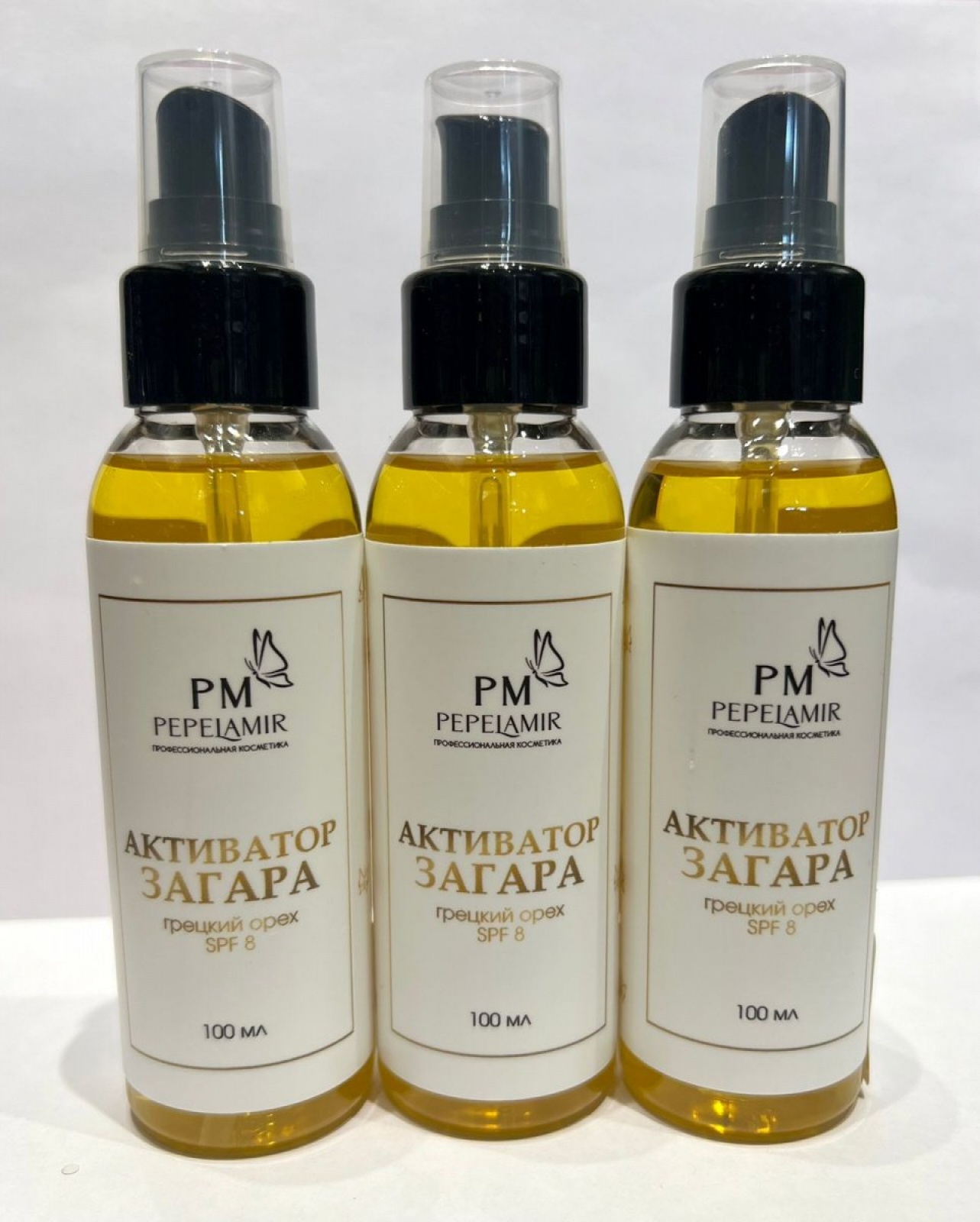 PM Активатор загара SPF8, 100 мл (с маслом грецкого ореха)