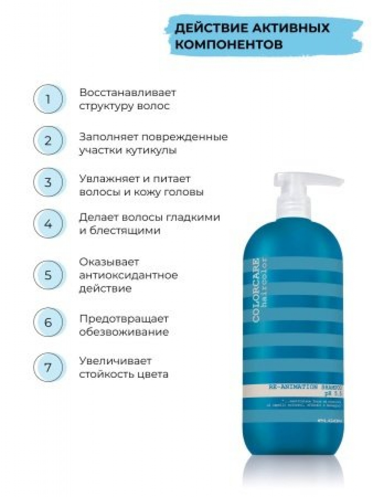 ELGON COLORCARE RE-ANIMATION Шампунь для волос восстанавливающий 300мл